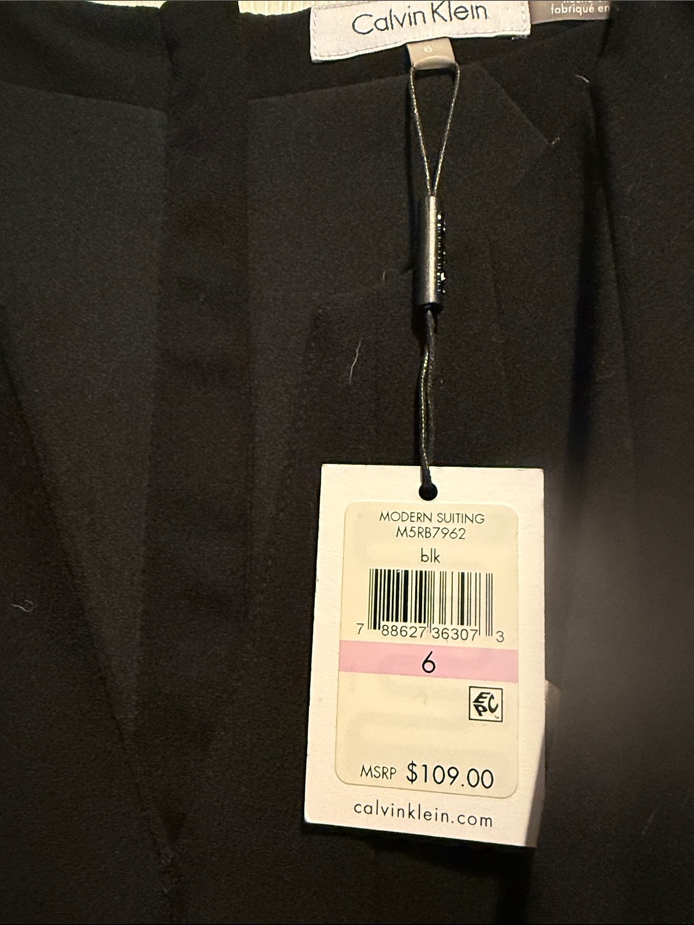 Calvin Klein Black Modern Suiting Dress .. gold hardware ..size 6 ..nwt